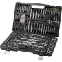 Thread tap and die set, 116 pieces, steel, metric and SAE sizes