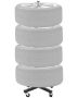 Steel tire stand with wheels, for 4 tires up to 225 mm, mobile