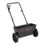Lawn spreader 50 lbs, 18 inch width, pneumatic tires