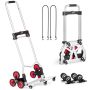 Stair handcart, 112 kg, foldable, 10 wheels, telescopic handle