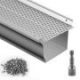 Gutter guard 5 inch, aluminum leaf filter, 26 pcs., 104 feet long