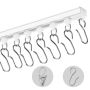 Ceiling curtain track set 3 m, white, self-adhesive, no drilling