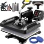 6 in 1 heat press 12x15 inch, 1000W, black