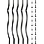 Metal Terrace Baluster Set, 51 Pieces, 32.25 Inch