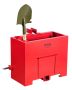 Ballast box for tractor, 3 points, 800 lbs, steel red