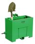 Ballast box 3 points, 800 lbs, steel, green, 4.3 ft³ for forklift
