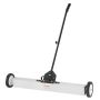 Magnetic 24-inch sweeper with wheels and telescopic handle