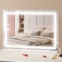 Illuminated cosmetic mirror with USB holder, 80x55 cm, 3 colors