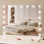 Cosmetic Hollywood mirror with lighting and USB C holder, 60 cm