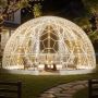 Dome igloo tent 4.5x2.7 m, transparent, PVC, for outdoor use