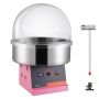 Electric cotton candy maker, 1000W, pink, stainless steel bowl, commercial