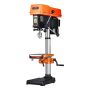 Bench drill press, 304.8 mm, 750 W, variable speed, LED lighting, tilting table, for wood and metal