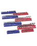 Magnetic head holder with transparent labels, 8 pcs., 1/4" 3/8" 1/2" metric and SAE