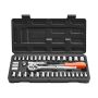 Socket and ratchet set, 39 pieces, SAE and metric, CR-V steel