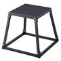 Plyometric box, 18 inches, steel, non-slip, black