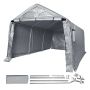 Portable storage shed with zipped door, 304.8x457.2x243.8 cm