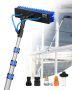 Water-powered wand set with 6 m wand, 180° brush and 20 m hose for cleaning windows and solar panels