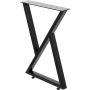 Metal black table legs, 71x61 cm, 2 pcs., steel