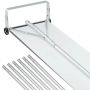 Aluminum roof snow rake with wheels, 914 cm, non-slip handle