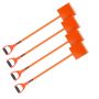 Tile shovel set 4 pcs., D handle, orange, steel