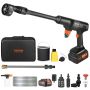 Cordless Portable Pressure Washer, 652 PSI, 4-in-1 Nozzles