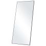 Large 71x31 inch tempered glass mirror with aluminum frame, black