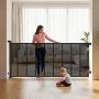 Retractable children's net goal, 4150 mm, black