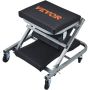 Z-Shaped Stool, Black, 300 lbs, 6 Casters