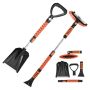Snow shovel, brush, ice scraper, 107 cm, retractable handle