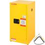 Flammable liquid storage cabinet, 60 L, cold rolled steel, yellow, explosion-proof