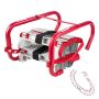 Firefighter retractable aluminum ladder, 7.62 m, 3 levels