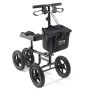 Foldable road scooter with adjustable handle and knee pad, 12 inch wheels, carbon steel