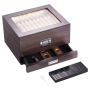 Handmade Spanish cedar tabletop cigar humidor with hygrometer, 30-50 pcs.