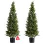 Artificial cedar and pine trees, 2 pcs., 1219 mm, decorative