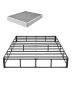 Double box spring bed with washable fabric and metal frame, 9 inch mattress base