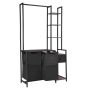 3-tier laundry sorting bin with shelves and drawers, 600D oxford fabric