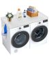 Wooden washer and dryer countertop, waterproof, white, 54x27"