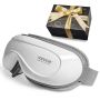 Eye massager with heat, 5 modes, bluetooth, foldable, white