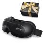 Eye massager with heat and Bluetooth music, black, 180° foldable, 5 modes