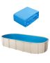 Oval Vinyl Pool Liner 24x12.3 Feet, Standard Thickness, Solid Color