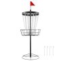 Disc golf bag with 24 chains, steel, black, portable