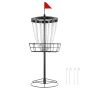 Disc golf bag with 24 chains, steel, black, portable
