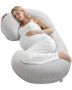 C-shaped full body pregnancy pillow with removable washable cover