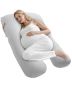 Pregnancy U-shaped full body pillow with removable cover
