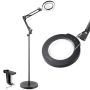 Magnifying floor lamp 5x glass with LED lighting, adjustable height