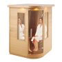 Far infrared wooden sauna for 2 people with LED and Bluetooth