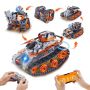 RC STEM construction set for kids, 5-in-1, 554 pcs., car, robot, tank, rubik's cube, snowplow