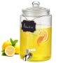 Beverage dispenser with stainless steel tap, 1 gallon, glass
