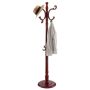 Freestanding wooden coat rack with 11 hooks, modern