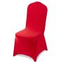 Red stretch chair covers, 50 pcs., polyester and spandex, panel chairs up to 20x17x37 inches.